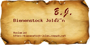 Bienenstock Jolán névjegykártya